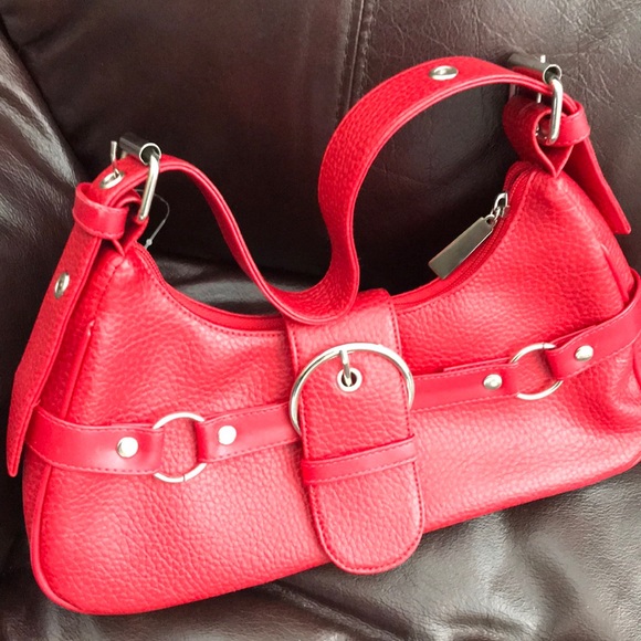 Red Belted Style Women’s Mini Handbag - Picture 3 of 3